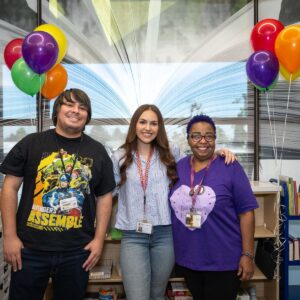 people celebrating National Library Week