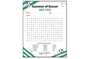 Summer of Soccer Word Search thumbnail