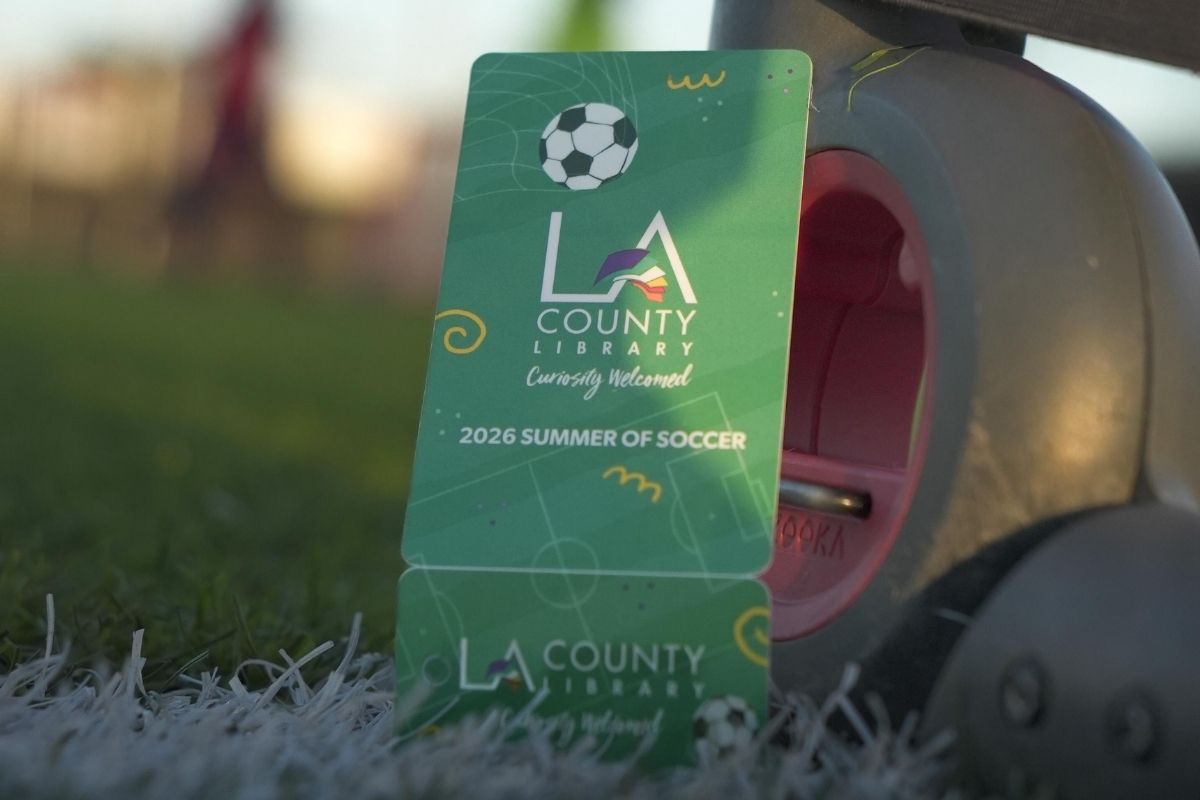 LA County Library Summer of Soccer library card