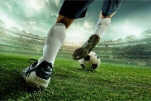 feet of soccer player