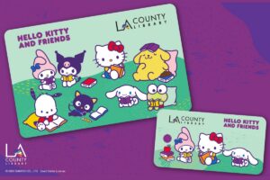 Hello Kitty&reg; & Friends LA County Library card and key fob