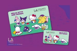 Hello Kitty&reg; & Friends LA County Library card and key fob