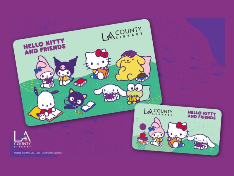 Hello Kitty&reg; & Friends LA County Library card and key fob