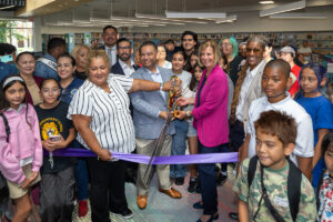 Lynwood Library Reopening Ceremony with Supervisor Janice Hahn and Library Director Dr. Skye Patrick . (Photo by Michael Owen Baker)